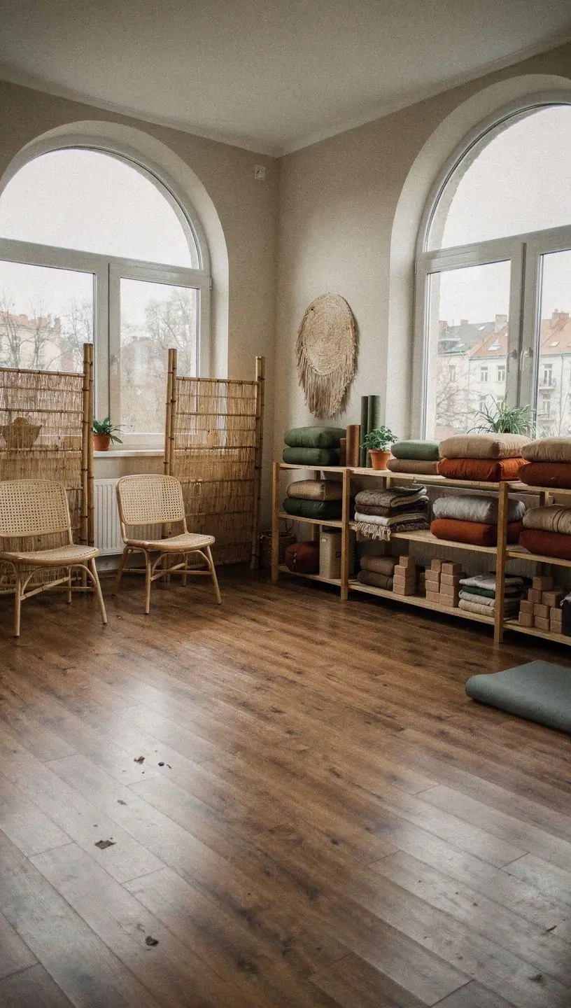 Kobieta w pozycji siedzącej, z zamkniętymi oczami, zrelaksowana i skupiona.